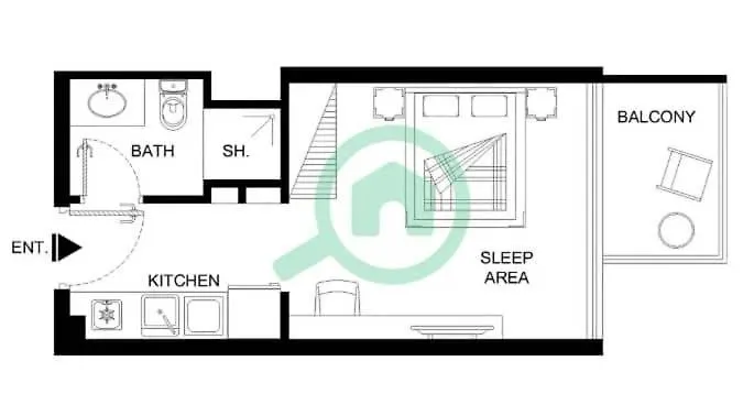 Appartement Peaceful Studio In Azizi Riviera 38 With Pool View Dubai